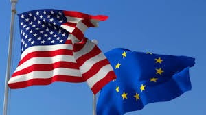 European Union (EU), United States of America (USA) flags