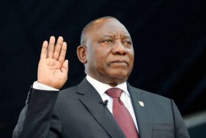 Newly inaugurated South African President Cyril Ramaphosa promises