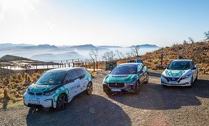 Vehicles that participated in the first Electric Vehicle Road Trip in Africa