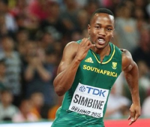 South African sprinter Akani Simbine