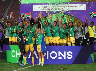 AFCON mission accomplished! The victorious Banyana Banyana return home with the African crown.