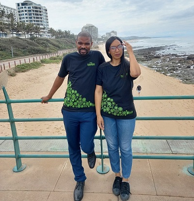 Umhlanga tourism Vice chairman Sabelo Didi and Weedah Jappie are ready to welcome visitors. Photo Futhi Mbhele