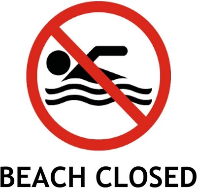 Beaches closed