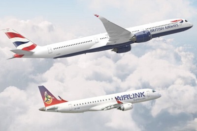 British Airways codeshare partnership with Airlink