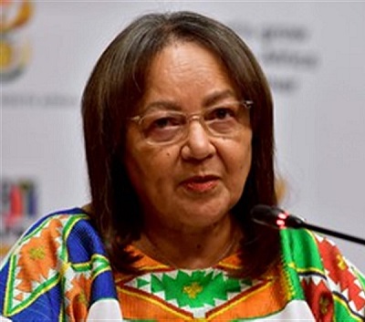South Africa minister of tourism, Patricia de Lille