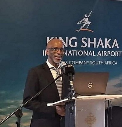 King Shaka International Airport Regional General Manager Nkosinathi Myataza