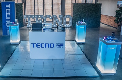 Itel, Tecno's wearables and accessories being displayed for the market